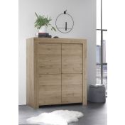 Credenza alta Rovere Cadiz con maniglia a gola