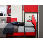 Letto 1 piazza e mezza Iceberg Moretti Compact, Rosso Ciliegia 