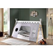 letto montessoriano con tenda