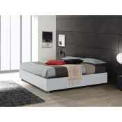 Letto sommier matrimoniale, finitura Grigio alluminio