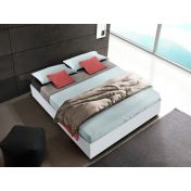 Letto sommier matrimoniale, finitura Grigio alluminio