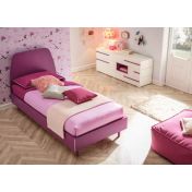 Letto singolo Aquali Moretti Compact, finitura Lampone laccato 