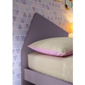 Letto singolo Bella con testata e pediera Moretti Compact, finitura Mora