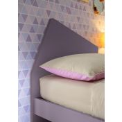 Letto singolo Bella con testata e pediera Moretti Compact, finitura Mora