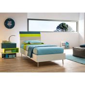 Letto singolo Bis con testata in legno, Moretti Compact