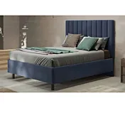 letto blu velluto