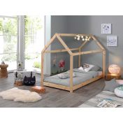 Letto montessoriano bambini a capanna, 90x200 in pino massello