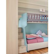 Letto a castello con scaletta cassettoni, Moretti Compact KC506