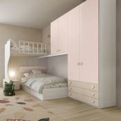 letto a soppalco rosa