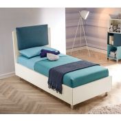 Letto singolo contenitore Blur Moretti Compact, finitura Bianco luce