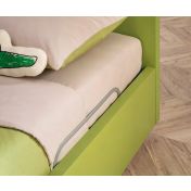 Letto singolo Blip Moretti Compact con contenitore laterale e ruote