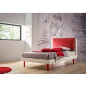 Letto 1 piazza e mezza Coral Moretti Compact, Quarzo con piedini Ciliegia