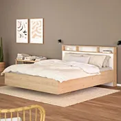struttura letto con testiera con vani 