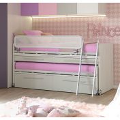 Letto multifunzionale Space con scrivania e cassetti Moretti Compact