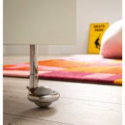 Lettino Edith con ruote per bambini Moretti Compact, Quarzo e Giallo sole