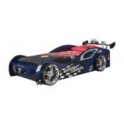 Lettino bambini gran turismo, blu laccato