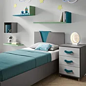 letto contenitore grigio scuro