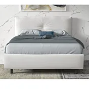 letto ecopelle bianca 