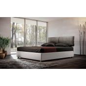 Letto matrimoniale versione king size, con cuscini Intreccio nero