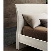 Letto Moorea Bianco altea, con testata curva