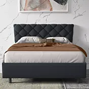 letto matrimoniale contenitore Lycra grigio