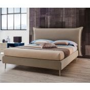 Letto matrimoniale Nathy, design moderno in finitura Savana