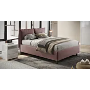 letto velluto rosa