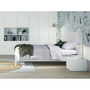 Letto matrimoniale Edge plus in finitura Rovere Bianco