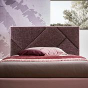 Letto da 1 piazza e mezza Cross Moretti Compact in tessuto Flamingo e Mirto