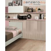 Letto singolo Rosa confetto e Grigio seta, POP 2