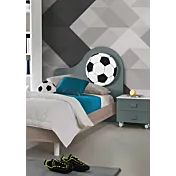 letto singolo blu