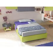 Letto sommier 140x200 Moretti Compact, finitura Verde cedro