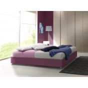 Letto king size sommier, finitura Lampone