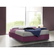 Letto king size sommier, finitura Lampone