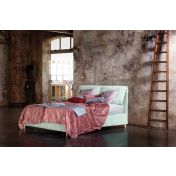 Letto Susanna matrimoniale moderno, disponibile in 70 finiture, completo di rete contenitore