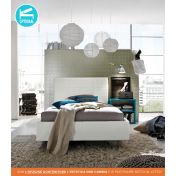 Letto Ecopelle Bianco Singolo serie Shock