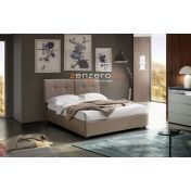 Letti matrimoniali con cassettone, letto in tessuto color Roma Marrone