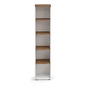 Libreria moderna Bianca lucida e Rovere chiaro 
