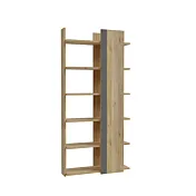libreria rovere e grigio scuro