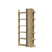 libreria moderna rovere e grigio