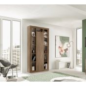 Libreria dispensa, colonna di design a 1 anta moderna, finitura Mercure