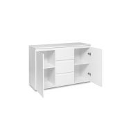 Conveniente madia  2 ante e 3 cassetti colore Bianco opaco