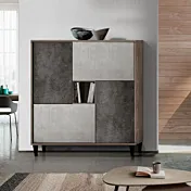 credenza con piedi alta