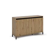 Madia bassa industry a 3 ante, finitura Rovere Artisan
