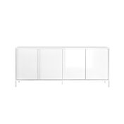 Madia 4 ante, stile moderno, finitura bianco lucido