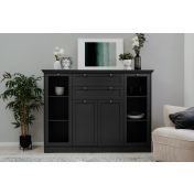 Madia, credenza con 4 ante e 2 cassetti finitura Grigio antracite