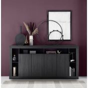 Credenza Nero frassinato a 4 ante