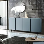 madia moderna 4 porte azzurra