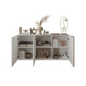 Credenza moderna Kadiz e Bianco Lucido, Made in Italy