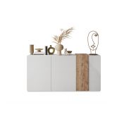 Credenza moderna Kadiz e Bianco Lucido, Made in Italy